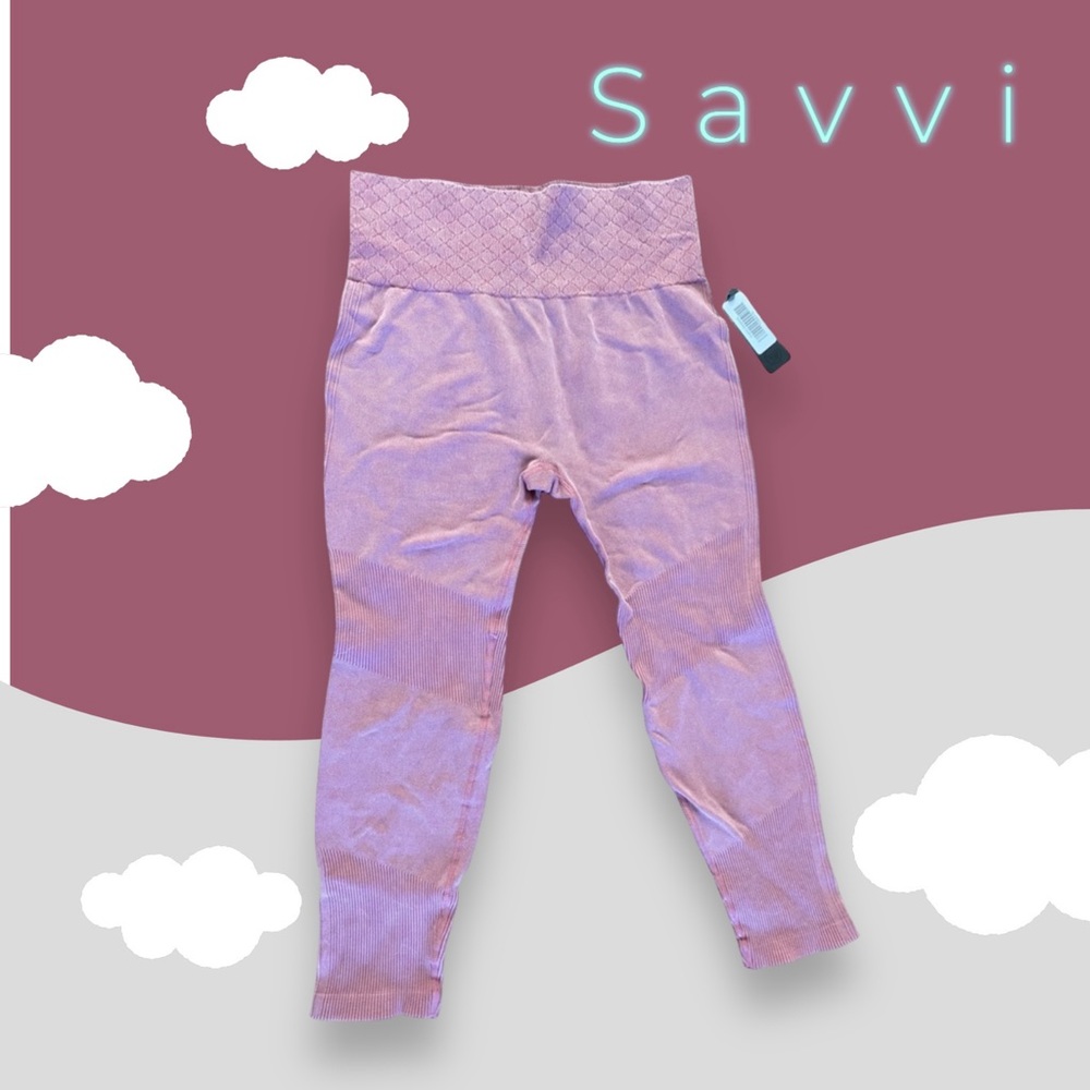 Savvi Costa rose leggings